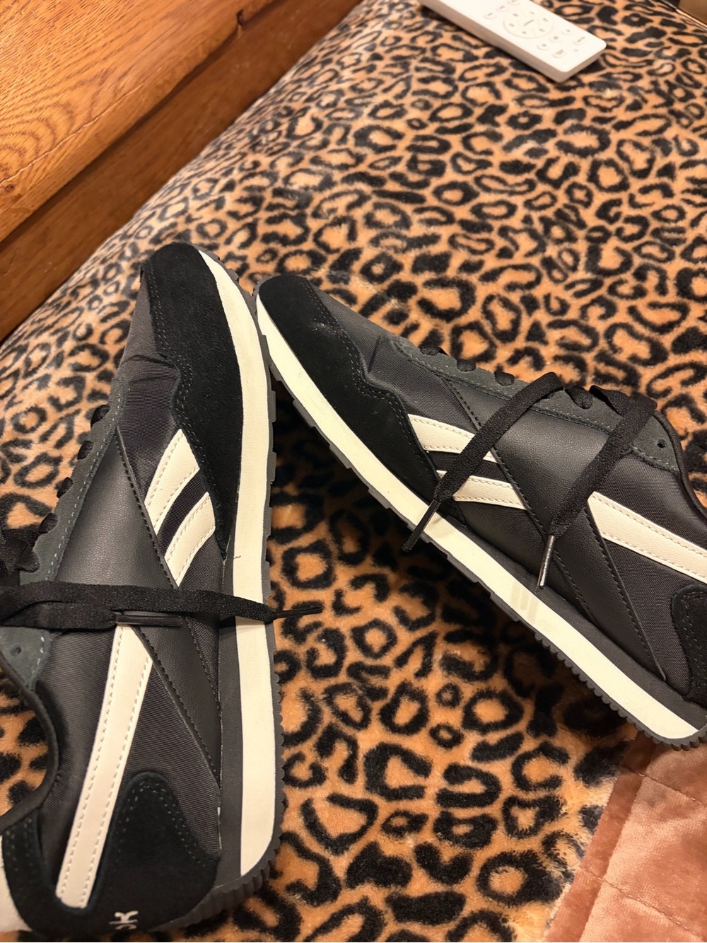 Reebok Black and White Low-Top Retro Sneaker - Picture 2 of 4